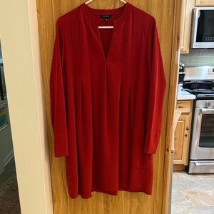 Banana Republic Red Pleated Mini Dress